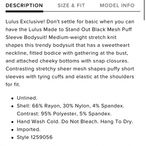 MADE TO STAND OUT BLACK MESH PUFF SLEEVE BODYSUIT - Picture 6 of 7